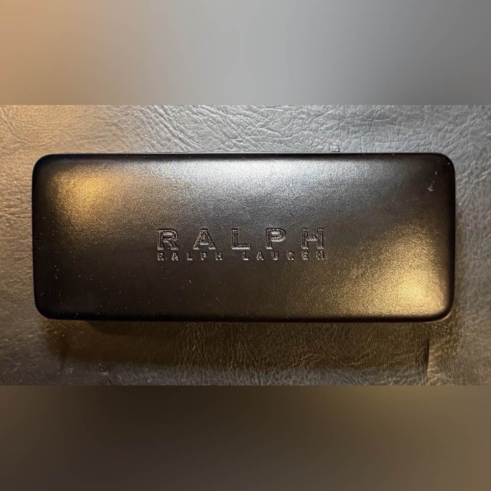 Authentic Ralph Lauren Sun-Glasses Eye-Glasses Black Hard Clamshell Case